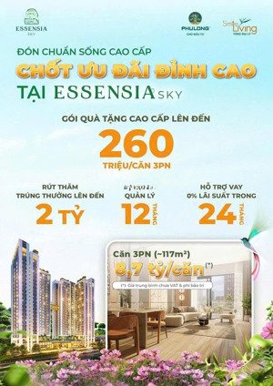 rổ hàng pkd phú long - căn hộ essensia sky 3pn2wc giá tốt, ưu đãi hấp dẫn lên đến 260tr