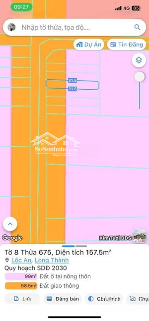 bán đất lộc an, long thành, đồng nai, giá cực chất 2,5 tỷ, 157m2