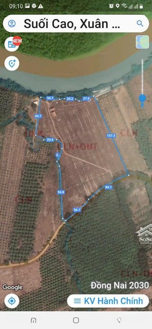 khu nghỉ dưỡng view sông tại xuân lộc, đồng nai, 500tr/1 sào ,dt: 20397 m2