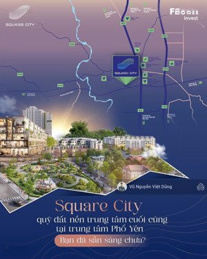 3 suất ngoại giao giá chỉ 3x triệu /m2 dự án square city khu quảng trường vạn xuân. sổ đỏ lâu dài
