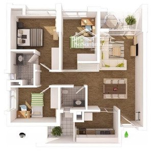 bán căn hộ 3 ngủ , 92m2 - chung cư rừng cọ, kđt ecopark - ban công view biệt thự vườn tùng.