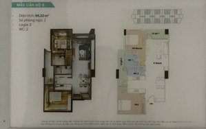 căn hộ conic mới 100% 84,32m có nt 8triệu sát akari city bình tân, tphcm