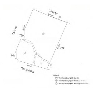 bán đất nền 69.970,5 m2 tại đường tỉnh lộ 852b, xã bình thạnh trung, lấp vò, đồng tháp
