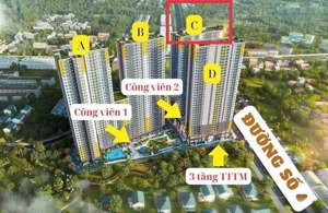 căn hộ liền kề metro số 1, vốn ban đầu 330 triệu sở hữu căn 2pn 2wc , ck 6 %, mặt tiền có tttm