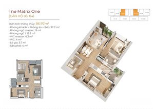 bán gấp căn hộ 89m2, 2pn tại the matrix one, cửa tn, ban công đb, full đồ đẹp. giá 8,99tỷ