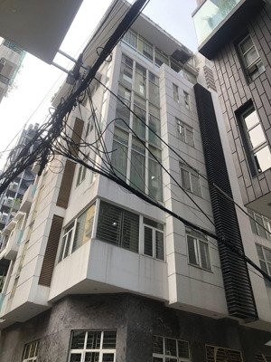 toà văn phòng mp hàng cháo 165m*9t, mt 6m, căn góc, có hầm, 3 thoáng, vỉa hè 5m, kinh doanh 110 tỷ