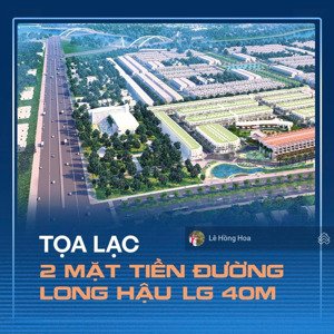 mở bán gđ 2- đất nền sài gòn village long hậu ngay mặt tiền đt826e sổ đỏ trao tay chỉ từ 1,5 tỷ/nền
