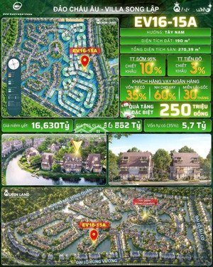 săn ngay biệt thự đảo châu âu - giá cự tốt , view sông siêu đỉnh ecopark vinh