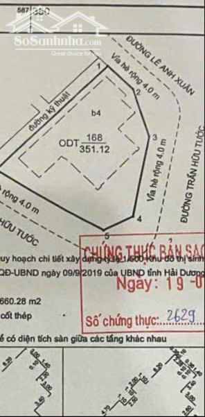 Cần bán lô góc 3 mặt tiền, thuộc khu đô thị bậc nhất Ecoriver Hải Dương.