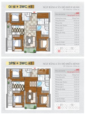 chính chủ bán suất ngoại giao căn 1906 - 3pn 97m² đông nam, giá rẻ hơn thị trường 1 tỷ