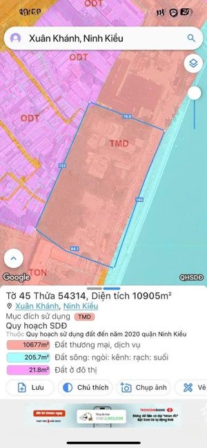 quỹ đất mặt tiền sông 140m xuân khánh, ninh kiều, cần thơ