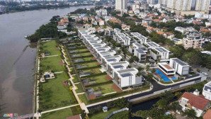 biệt thự 3 mặt tiền holm thảo điền 415m2 chính chủ bán gấp full sân vườn sát sông quận 2