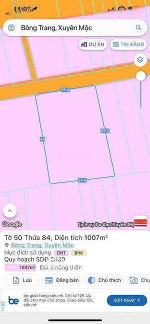 bán nhà riêng tại xã bông trang, xuyên mộc, bà rịa vũng tàu, 7,5 tỷ, 2000 m2 chính chủ đẹp
