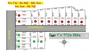 bán đất tại thôn đa hội, trung giã, sóc sơn, diện tích từ 100- 132m2, nhiều tiện ích, giá đầu tư
