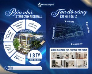 bán nhà phố 3 tầng canh aeon mall huế giá chỉ từ 1,8tỷ