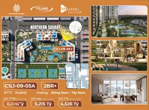độc quyền căn 2pn góc masteri trinity square - không gian sống cao cấp bậc nhất, giá chỉ 4,5 tỷ