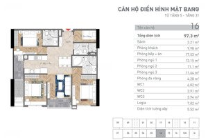chính chủ cần căn hộ 3 ngủ dự án viha complex 107 nguyễn tuân giá tốt lh: 