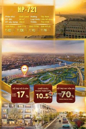 bán shophouse mặt đường hạnh phúc view sân golf siêu vip tại vinhomes vũ yên, hải phòng