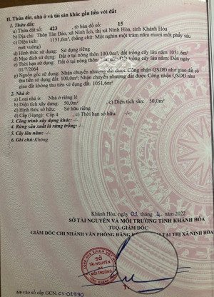 chính chủ bán đất đẹp tại ninh hoà, khánh hoà