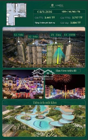căn 1pn + tầng cao view pháo hoa siêu đẹp phân khu cao cấp - lumiere spring bay