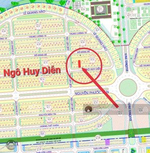 bán đất đường ngô huy diễn - đảo 1, hòa xuân