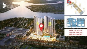 căn dual key / 101.3m2 giá 7,991 tỷ view thành phố và sông hàn - masteri rivera