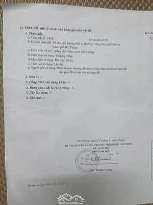 bán đất ngõ 200 cát linh tràng cát diện tích 50m2 giá chỉ 1 tỷ480tr ngõ rộng 2,5m.