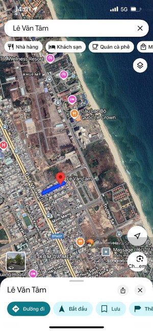 bán cặp đất 180m (10 x 18) mặt tiền đường 7,5m lê văn tâm sát bãi tắm sơn thuỷ chỉ 14,8 tỷ