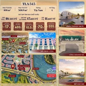 shophouse liền kề trục đường tương lai 36m tla-343, phân khu hoàng gia - vũ yên