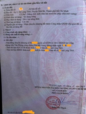 hàng hót lô đất thổ cư 123,9m2 hẻm 274 nguyễn văn tạo,liền kề dự án hoà bình, giá tốt 5,3 tỷ