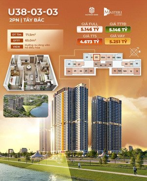 cập nhật quỹ căn 3 phòng ngủ giá tốt, view đẹp nhất tại masteri lakeside