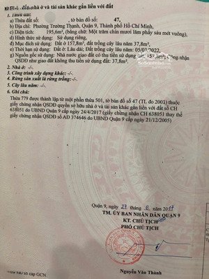 bán đất phường trường thạnh quận 9 - giá 18 tỷ - sổ hồng riêng