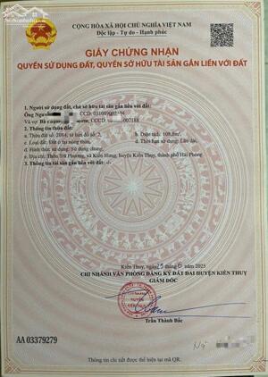 Bán đất Trà Phương - Thụy Hương - Kiến Thụy - Hải Phòng