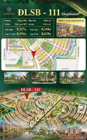 shophoue , liền kề 2 mặt thoáng ngay cổng trường học. hướng đông bắc 100m2