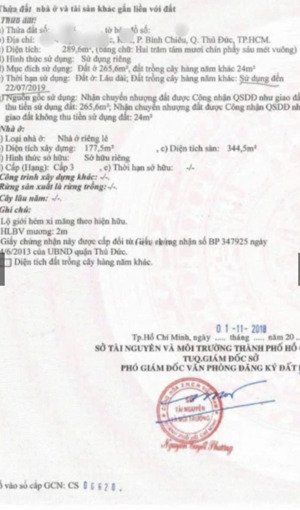 bán nhà 289m ngang 11m giá 18.3 tỷ phường bình chiều .nhà đẹp mới, hiện đại...