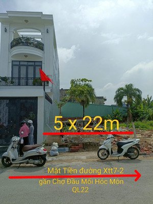 hạ giá bán đất 5 x 22m mặt tiền đường xuân thới thượng 7-2, gần chợ đầu mối hóc môn ql22