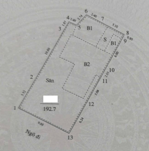 Nhà mặt ngõ Kim Ngưu, gần phố, 193m2, MT 9.9m, giá 26.2 tỷ có TL, 0985868893