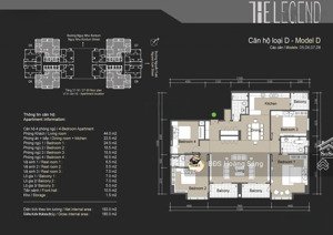 hiếm - penthouse cc legend 186m2 4n3vs, thiết kế mở 2 ban công rộng, full nt, 19 tỷ, lh 