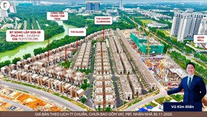 bán bt 214m2 đất, hướng đông nam, view công viên. l/h 