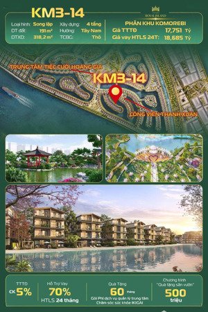 biệt thự song lập komorebi k3-14 giá 17,7 tỷ tại vinhomes vũ yên hải phòng