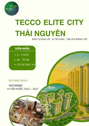 sở hữu căn hộ vàng - tecco elite city thái nguyên: giá trị sinh lời chỉ cần vào 400 triệu ?