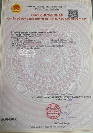 nhà vườn cạnh kcn tây bắc, hương lộ 2, củ chi, dt 694m2(10x70)m + nhà cấp 4, sổ hồng riêng, 800tr