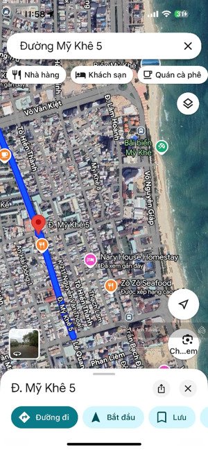 bán lô đất lớn 360m2 (11,5x35) 2 mặt tiền đường mỹ khê 5, vị trí đẹp sát nguyễn văn thoại, gần biển