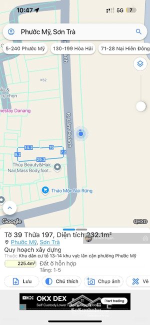 bán đất biển mỹ khê - mt lâm hoành 232m2 (7,2x29)- view biển mỹ khê - xây toà khách sạn, căn hộ đẹp