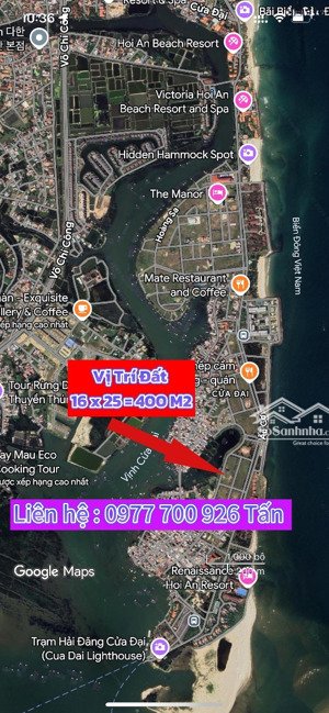 bán lô đất biệt thự biển cửa đại tp hội an đường lý thái tông có view trực diện sông