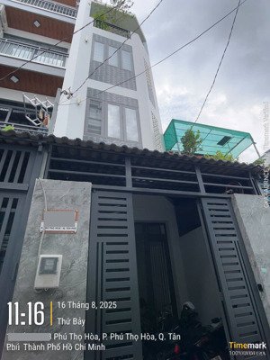 bán gấp nhà 4 tầng phú thọ hòa hxh dtsd 131,8m² 4pn, 5wc giá chỉ 5.8 tỷ (tl)