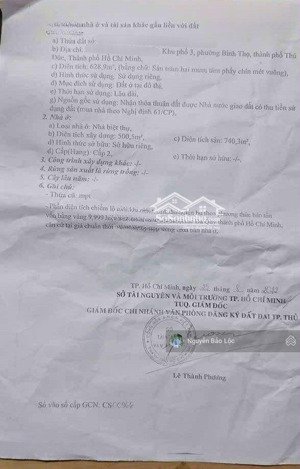 630m2 đất mặt tiền trung tâm bình thọ. ngay chu mạnh trinh, bác ái, dân chủ. hơn 60 tỷ