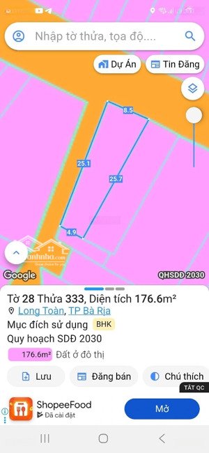 cần bán căn nhà 1 trệt 1 lầu, mặt tiền nguyễn mạnh hùng, tp bà rịa, giá: 5ty750tr
