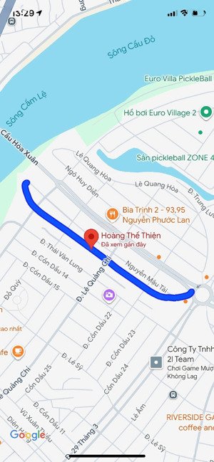 bán đất mặt tiền hoàng thế thiện gần cầu hòa xuân và nguyễn phước lan 120m2