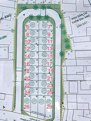 hàng hot đại áng chính chủ gửi bán đất đấu giá đại áng. diện tích 50m, mặt tiền 5m, sổ